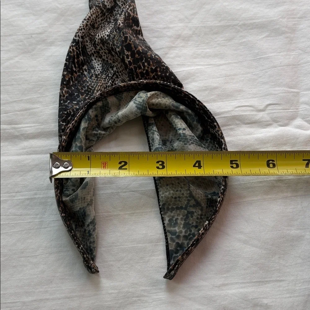 Child’s Animal Print Headband - Brown and Black. Y2K